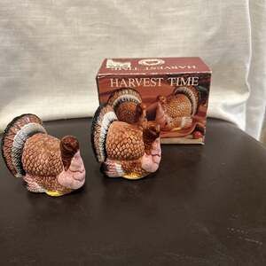 Harvest Time • Thanksgiving Turkey Salt + Pepper Shaker Set • Brand New/Unused!!